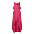 thumbnail image 4 of Gspmoly Robes pour Femmes, Mode Femmes Été Décontracté Uni Col Rond Sans Manches Gilet Longue Robe Robes Formelles pour Femmes jusqu'à 65 % de Rabais, 4 of 5