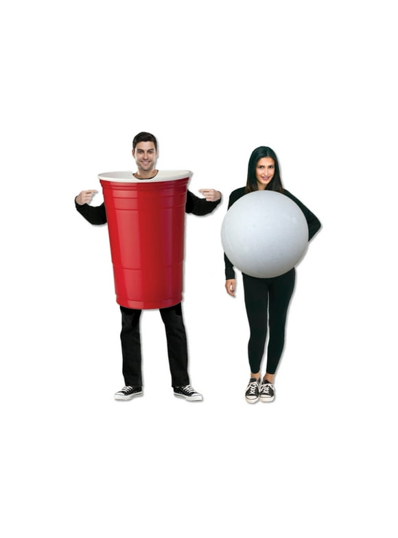 Unisex Beer Pong Halloween Couples Costume, Way to Celebrate, 2-Piece Set