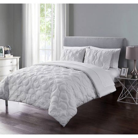 Vcny Home Atoll Embossed Circle Bed In A Bag Comforter Set Twin