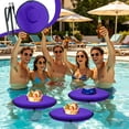 thumbnail image 4 of Ouuluon Floating Drink Holder for Pool, Waterproof Foldable Drink Float, 9x9in Portable Pool Drink Floats with Lanyard for Pool Beach Lake Hot Tub, 4 of 7