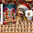 thumbnail image 6 of Countdown Sets 2024 Christmas Holiday Advent Calendar Cute Christmas Monkey 2D Ornament Set for Festive Home Decorations, 6 of 8