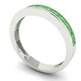 thumbnail image 2 of 0.84 ct Brilliant Princess Cut Simulated Green Diamond 14k White Gold Band SZ 4.75, 2 of 6
