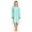 Green, variant on Casual Nights - Cozy Fleece Long Sleeve Nightgowns for Women | Elegent Print & Lace | Warm Sleepwear & Lounging | Soft Microfleece, Crew Neck, Button Closure | Sparkle Blue - 3XL