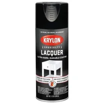 Krylon Lacquer Spray, Gloss, Black, 12 oz.