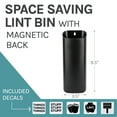 thumbnail image 2 of Black Lint Bin with Magnetic Back for Laundry Room Medium, 2 of 9