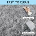 thumbnail image 4 of Tripumer Bedside Rugs Furry Area Rug 2 x 6 feet Shaggy Indoor Floor Carpet Runner Rugs for Living Room Bedroom Home Decor Gray, 4 of 6