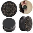thumbnail image 2 of Trayknick 1Pc Vintage Lady Mandala Flower Double Flared Ear Expander Plug Piercing Jewelry, 2 of 8