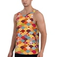 thumbnail image 2 of Logiee Japanese Style Fish Scales Print Men's Workout Tank Top,Quick Dry Workout Tank Top,Gym Muscle Tee,Fitness Bodybuilding Sleeveless T Shirt-X-Large, 2 of 7