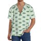 thumbnail image 1 of Balery Cute Crocodile Camisa Casual de Manga Corta con Botones para Hombre, Texturizada, Estilo Cubano, para Playa, Verano-X-Large, 1 of 5