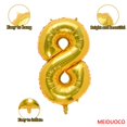 thumbnail image 2 of Globo de foil dorado número 8 de 32" MEIDUOCO, 2 of 7