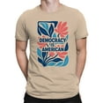 thumbnail image 2 of Democracy Is American Floral Art Men's T-shirt, 2 of 3