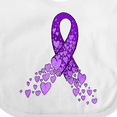 thumbnail image 4 of Inktastic Alzheimer's Awareness Purple Ribbon Made of Heart Boys or Girls Baby Bib, 4 of 4