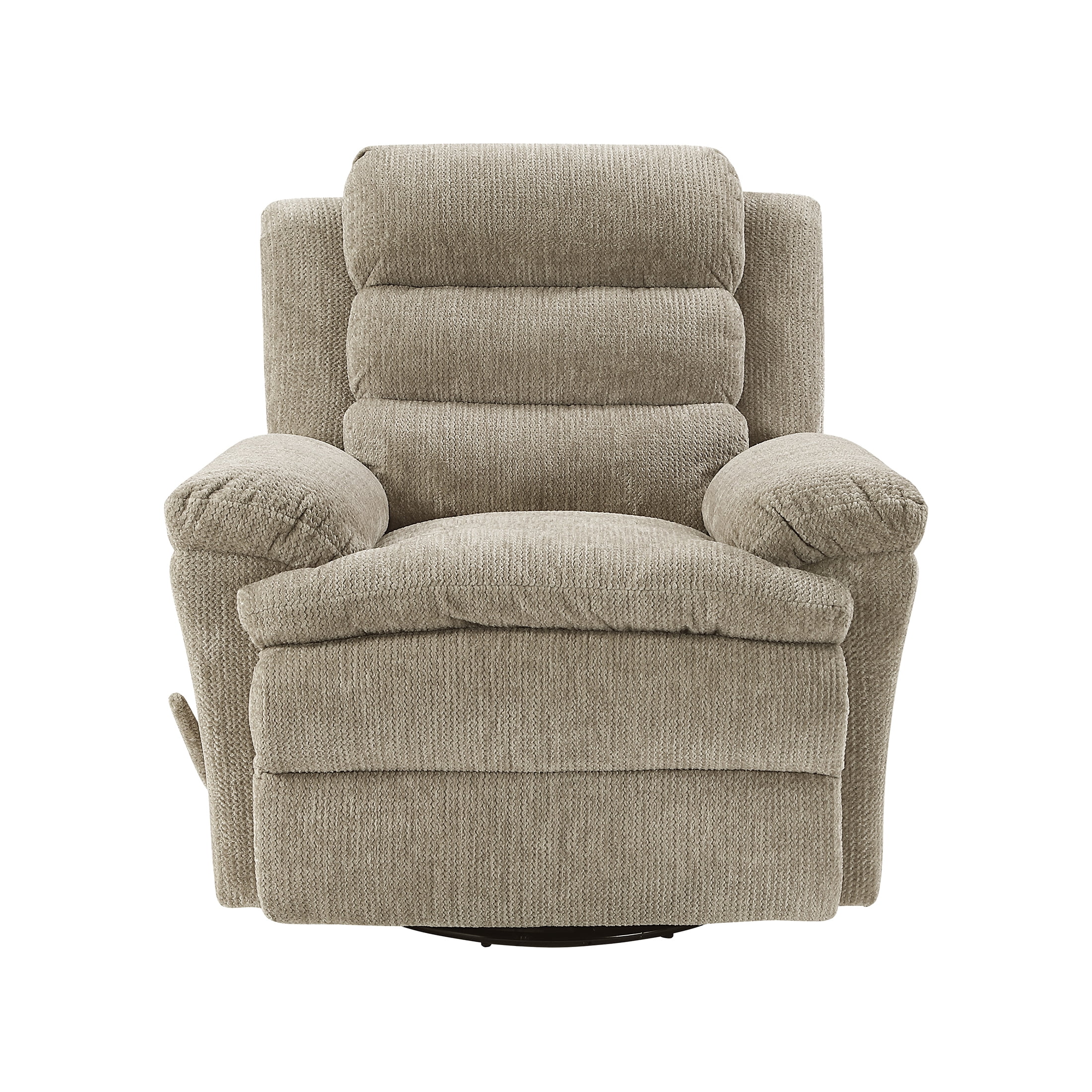 OakvillePark Windcroft Microfiber Swivel Glider Reclining Chair, Brown
