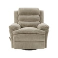 thumbnail image 4 of OakvillePark Windcroft Microfiber Swivel Glider Reclining Chair, Brown, 4 of 13