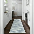 thumbnail image 3 of (2 pack) Better Homes & Gardens Broken Ikat Runner Washable Non-Skid Area Rug, Blue, 2'5" x 7', 3 of 8