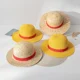 thumbnail image 4 of Anime One Piece Monkey D Luffy Sombreros de paja Gorra de cosplay para hombres Mujeres Niños Shanks Piratas Gorras Sombreros Juguetes para niños Regalo para adultos, 4 of 5