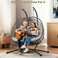 thumbnail image 5 of Hanging Chair Egg Swing Chair 2 Person Hanging Chair With Stand Hammock Swing With Stand Double Egg Swing Chair With Stand Outdoor Patio 2 Person Hanging Nylon Rope Hammock Chairs, 5 of 6