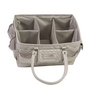 Deluxe Store Tote Craft Organizer, Tan Dot