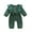 Green, variant on Fesfesfes Infant Baby Bodysuit Girls Long Sleeve Solid Bow Romper Jumpsuit