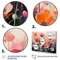 thumbnail image 3 of Designart "Peach Green Cactus Representation Colorfuled Acrylic VI" Floral Floater Framed Canvas Wall Art, 3 of 7
