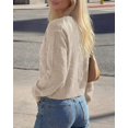 thumbnail image 4 of FreshPretty Cardigan Sweaters for Women Fall Long Sleeve Lightweight Knit,Button Front,Crewneck Drop Shoulder Business Casual Outfits,Soft Textured Cropped Sweater,Loose Daily Wear Travel Vacation, 4 of 8