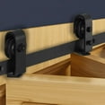 thumbnail image 1 of Bi-Folding Sliding Barn Door Hardware Track Kit 40" for Two 18" Doors, 1 of 6