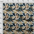 thumbnail image 3 of oneOone Polyester Spandex Dark Navy Blue Fabric Florals Craft Projects Decor Fabric Printed By The Yard 56 Inch Wide, 3 of 6