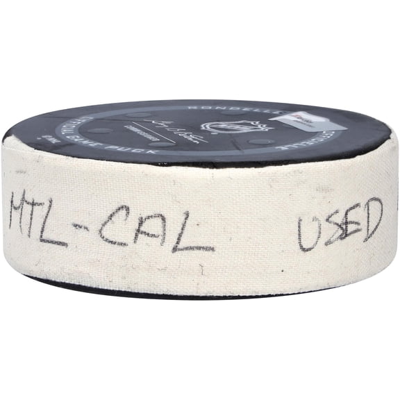 Montreal Canadiens Game-Used Puck vs. Calgary Flames on November 11, 2021 - Fanatics Authentic Certified