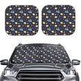 thumbnail image 2 of Windshield Sun Shade, Artistic Cute Cartoon Cat Foldable Car Sun Shade Windshield For Front, 2 Pieces, 2 of 4