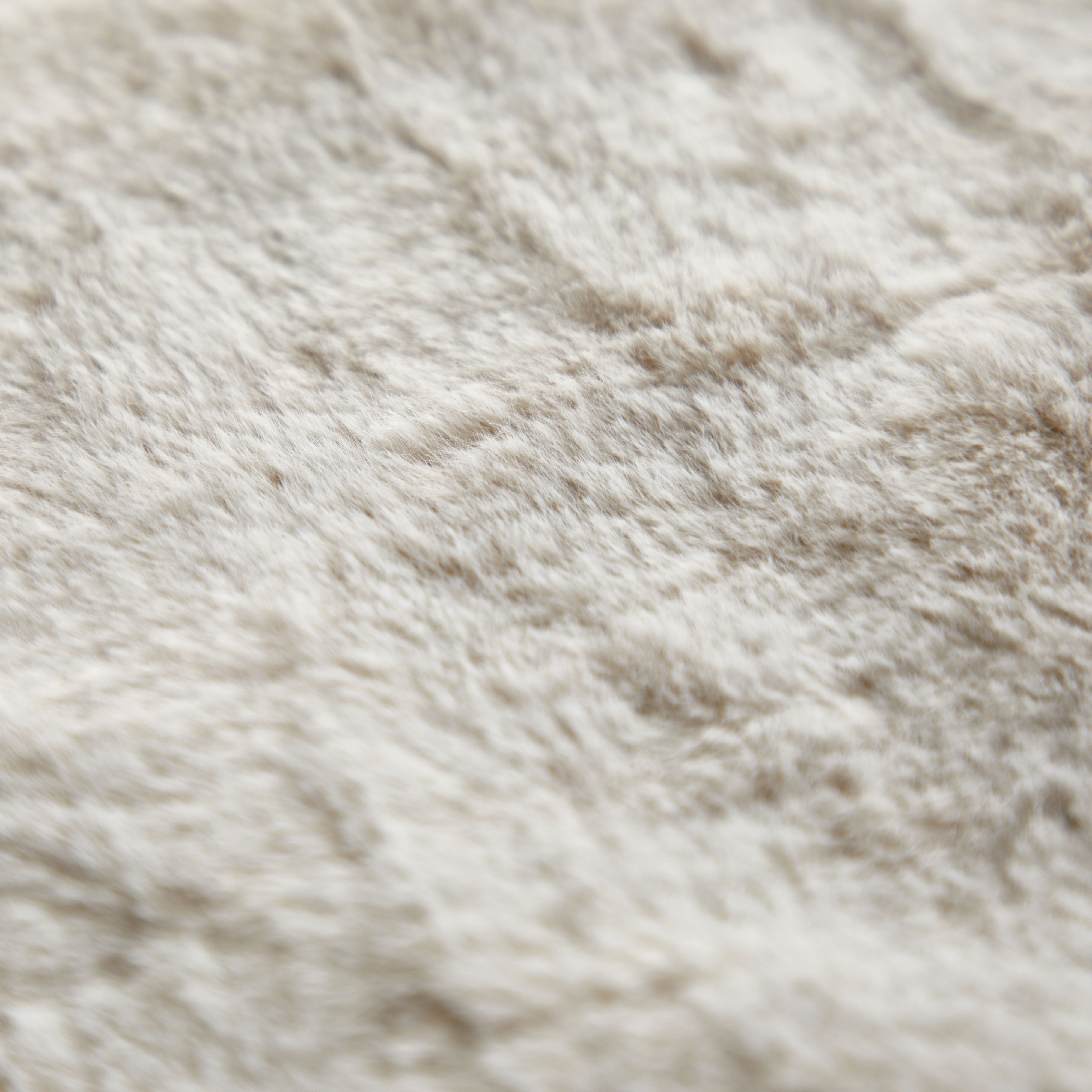 Parent's Choice 30" x 40" Reverse Backdye Faux Fur to Micromink Baby Blanket, Taupe