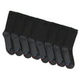 thumbnail image 2 of Hanes Men's Soft & Comfort Polyester Crew Socks, Black (8-Pack), 2 of 6