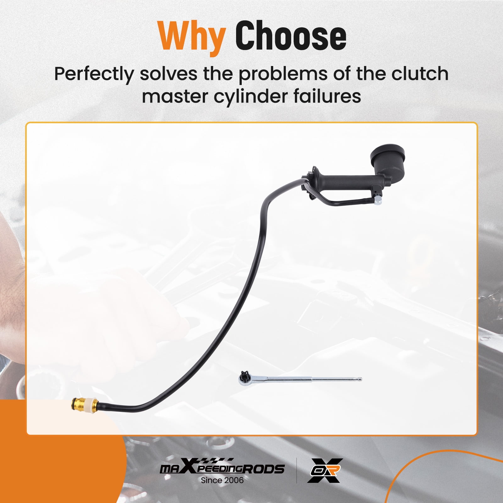 maXpeedingrods Clutch Master Cylinder and Line Assembly for Chevrolet S10, for GMC Sonoma 1998-2003 2.2L L4, Replace 5207818 15718351