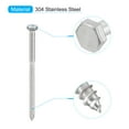 thumbnail image 3 of Uxcell Hex Head Lag Screws Bolts, 5/16" x 5" 304 Stainless Steel Partial Thread Wood Screws, 15 Pack, 3 of 7