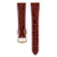 thumbnail image 2 of Hirsch Genuine Crocodile Leather Watch Strap - Golden Brown - M - 16mm - Gold Buckle, 2 of 9