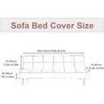 thumbnail image 3 of SHANNA  Armless Stretch Sofa Cover Chair Cover Futon Cover Anti-slip Sofa Bed Foldable Print Pattern, Suitable for 2-3 Seats (Gold Rhombus), 3 of 9