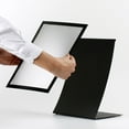 thumbnail image 6 of M&T Displays Arc Desktop Menu Holder, Portrait Curved Steel Panel with Magnetic Cover, Table Top Sign Holder, Ad Frame for Restaurant, Store, Wedding, Party, Event (Black, 8.5x11) (2 Pack), 6 of 7