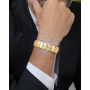 MagnetRX Bracelets for Men — EllipseMAX Designed in USA & Patent Pending — Premium Titanium Mens Bracelet & Adjustable Length (Gold)
