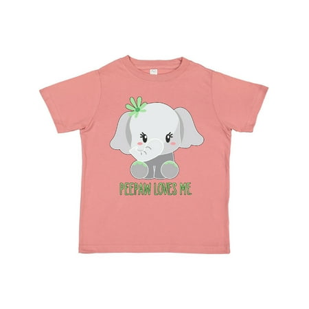 

Inktastic Peepaw Loves Me- cute elephant Gift Toddler Boy or Toddler Girl T-Shirt