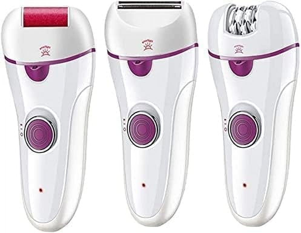 Epilator, Hair Removal for Women, 3 in 1 Rechargeable Razors Bikini Trimmer Hair Removal Shaver for Facial Body Armpit Leg Foot Grinder Shaver Foot Care，The Safety has a Beautiful, Low Noise Design