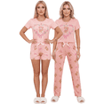 thumbnail image 1 of Pijama De 3 Piezas Mujer Pantalon Short Y Playera A Juego, 1 of 5