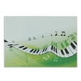 thumbnail image 1 of Music Cutting Board, Music Piano Keys Curvy Fingerboard Summertime Entertainment Flourish, Decorative Tempered Glass Cutting and Serving Board, Small Size, Lime Green Black White, by Ambesonne, 1 of 1