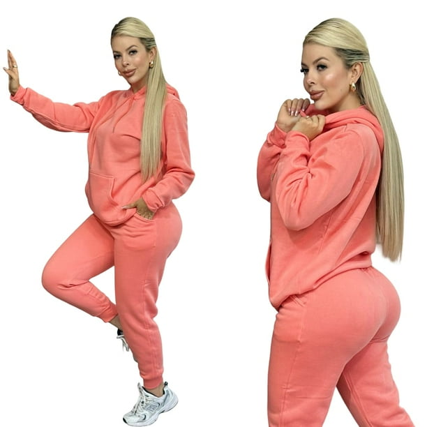 Conjunto Deportivo Mujer Casual Color Negro Sudadera y Jogger Comfy Fit JeraModa