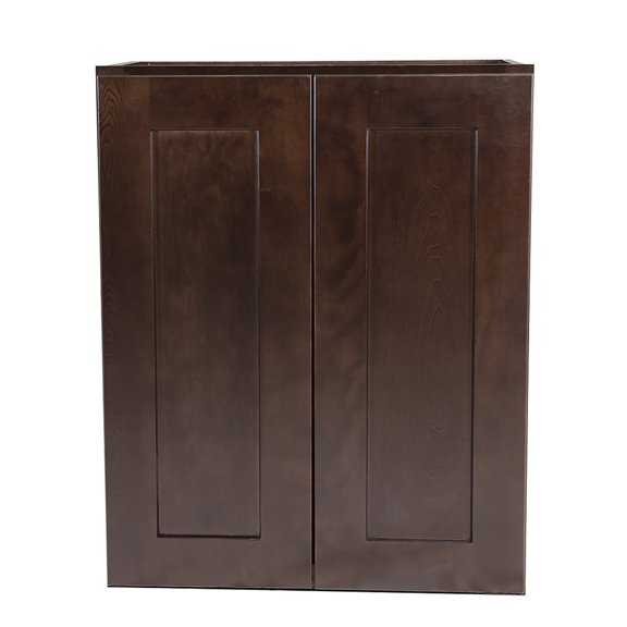 Design House 562314 Brookings Unassembled (Ready-to-Assemble) Shaker Tall Wall Kitchen Cabinet 24x30x12, Espresso