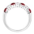 thumbnail image 3 of Pompeii 1 1/2Ct TW Round Diamond & Created Ruby Wedding Anniversary Ring in 14k Gold, 3 of 6