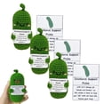 thumbnail image 2 of Bolsa de lana con forma de pepino, energía positiva, patata, expresión facial divertida, decoración hecha a mano de ganchillo, linda muñeca, 2 of 6