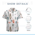 thumbnail image 7 of High Quality Hawaiian Shirts for Men Short Sleeve Aloha Beach Shirt Floral Summer Casual Button Down Shirts Blouses FSQ732, 7 of 7
