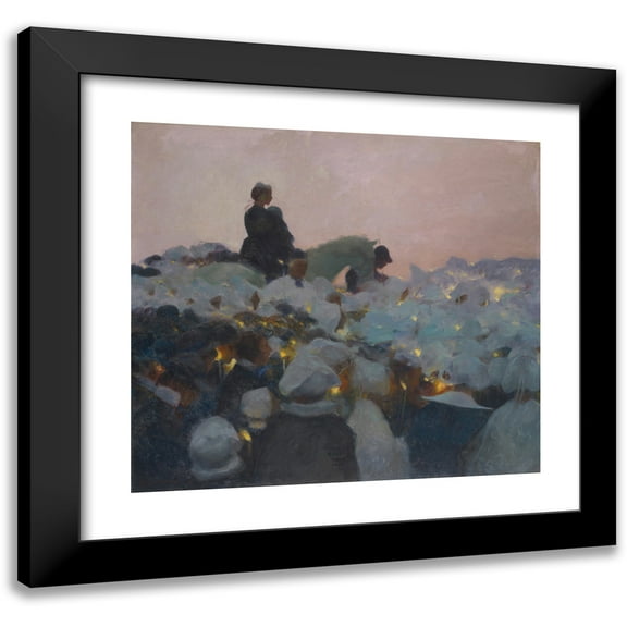 Gaston La Touche 13x12 Black Modern Framed Museum Art Print Titled - Pardon in Brittany (1896)