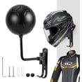 thumbnail image 4 of Soporte para casco de motocicleta, soporte para casco de motocicleta con forma de balón de fútbol Soporte de pared con rotación de 180° con gancho doble para ropa deportiva, abrigos, sombreros, a, 4 of 5