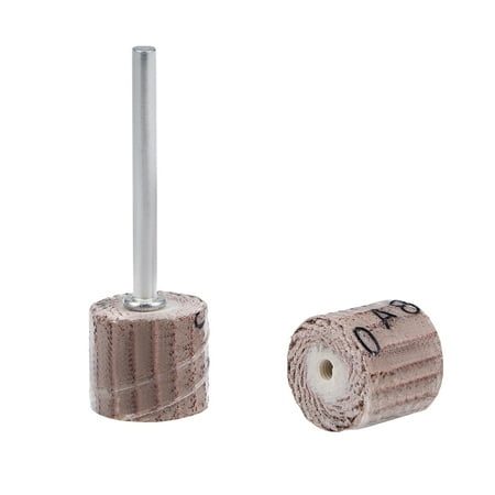 

2 Pcs 12x12mm Flap Wheel 80 Grits Abrasive Grinding Head with 1/8 Shank for Rotary Tools