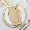 thumbnail image 4 of Saro Lifestyle 9738.N20S 20 in. Laser-Cut Hemstitch Square Napkin, Natural - Set of 4, 4 of 4